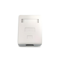 Kotak Informasi Data Jaringan Terproteksi 1 Port FTP Cat 6 Outlet Connection untuk Kabel Ethernet Modem Switch Router 8P8C RJ45 Outlet