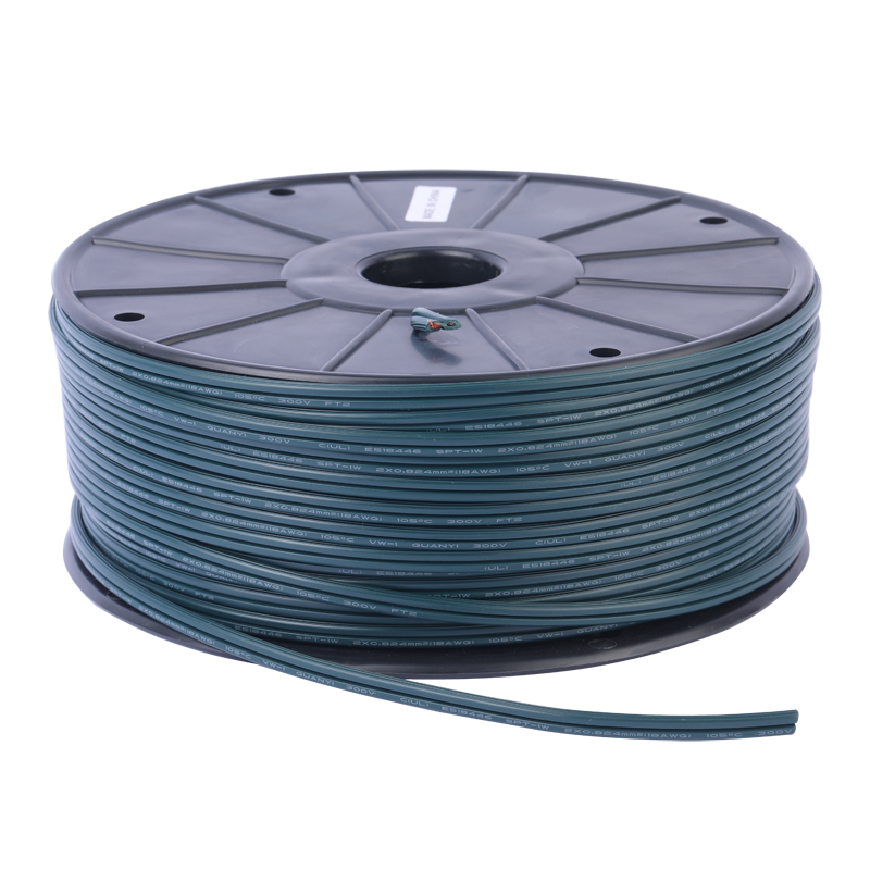 250 'Rol SPT-1 18/2 18 Gauge Draad Zip Snoer Ul Lijst Elektrische Draad 18 Awg Kerst Verlenging Lamp Draad Snoer