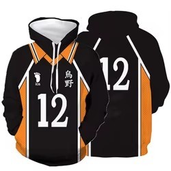 Sweat-shirts Haikyuu 2026 Style pour Hommes – Streetwear Amusant Anime Japonais Harajuku <span class=keywords><strong>Karasuno</strong></span> Fly High – Hauts Graphiques Unisexe pour Homme - Product Image 3