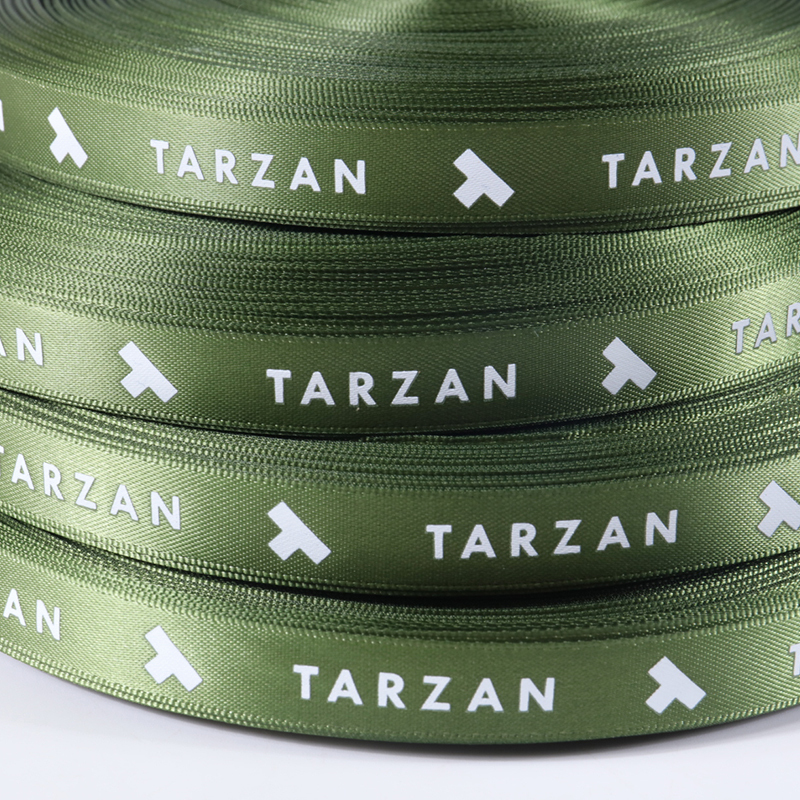 Factory Cheap Wholesale Polyester Festival Party Decoration Printed Xmas Packing Green Satin Christmas Ribbon Image 3