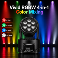 Светодиодный вращающийся прожектор Aura Haze 60 60W RGBW 4-в-1 для мини-сцены, DMX512, для дискотек и вечеринок, световой эффект