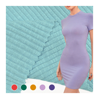 Solide Strickrippenstoffe aus Polyester, Chinesische Hersteller von Baumwoll-Spandex-Rippengewebe für Kleidung