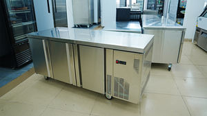 Refrigerador de sobremesa Tres puertas Debajo DE LA MESA Refrigerador de acero inoxidable Debajo del banco Nevera - Product Image 2