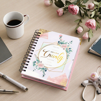 Cahier d'exercice à la ligne française personnalisable tailles A5/A6/A4 couverture en papier cuir imprimé style spirale avec Logo personnalisé-cadeau étudiant