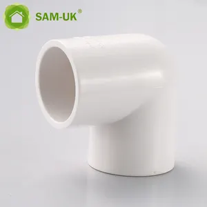 Factory have produce all the pipes and fittings 3 ways pvc 90 degree elbow white pipe fitting drainage