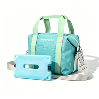 Sac isotherme à déjeuner Everich ODM imperméable avec doublure en PEVA, motif floral, tissu 300D, sac thermique portable avec larges poignées de transport