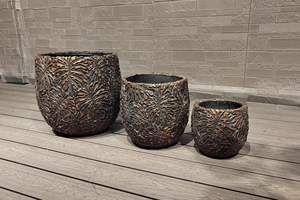 Su misura <span class=keywords><strong>in</strong></span> fibra di <span class=keywords><strong>cemento</strong></span> di forma rotonda di Design per interni/esterni da giardino <span class=keywords><strong>fioriere</strong></span> <span class=keywords><strong>fioriere</strong></span> per l'arredamento di Home Hotel - Product Image 5
