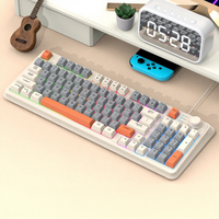 Clavier de jeu K82 à membrane rétroéclairé par LED, filaire USB, en ABS, pour PC de bureau, bureaux et usage domestique