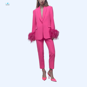 Lancai mode rapide décontracté Satin décontracté soie tenues deux pièces ensemble femmes vêtements luxe Blouse <span class=keywords><strong>haut</strong></span> 2 pièces ensemble femmes automne 2022 - Product Image 1