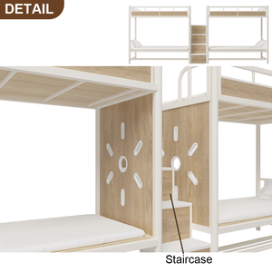<span class=keywords><strong>Lit</strong></span> superposé en métal double couche de taille XL pour enfants, idéal pour les chambres d'étudiants, fabriqué en usine <span class=keywords><strong>au</strong></span> Guangdong - Product Image 5
