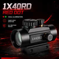 Livraison sous 10 heures, viseur laser de chasse extérieur 1X40 de haute qualité, optique à points rouge et vert, métal léger