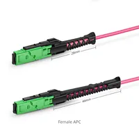 Cordon de brassage à fibre optique personnalisé D202609, 16-384 fibres, Multimode OM4, perte d'insertion maximale 0,35 dB, double gaine, Magenta, FTTH