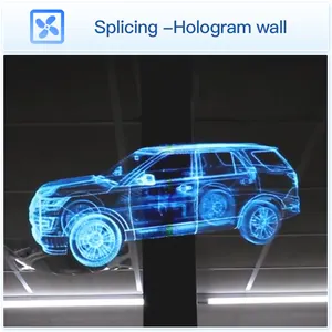 Pantalla holográfica HD de 42cm, proyector 3D giratorio 224, ventilador de holograma publicitario LED