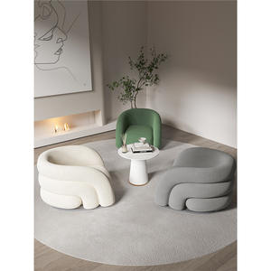 आधुनिक आर्मचेयर छोटे टेडी बुलिंग आर्म क्वेंट लिविंग रूम मखमली कुर्सी लाउंज सोफा एकल सीटर सोफा - Product Image 3