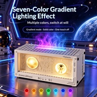 Diffuseur d'aromathérapie et humidificateur silencieux sans brume, avec effet de flamme simulée, design Astronaute spatial, capacité 8L, fonction minuterie, 26 ans de durée de vie