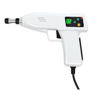 Pistol Chiropraktik Pereda Nyeri Punggung Profesional Pistola Aktivator Tulang Belakang Emas Terapi Pengoreksi Penyesuaian Warna Putih Biru Dalam Stok - Product Image 1