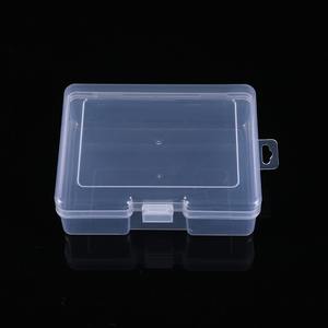Boîte de rangement rectangulaire transparente en plastique PP, 13.3x10.1x4.6cm, capacité de 1L, organisateur de bijoux de bureau couvert - Product Image 2