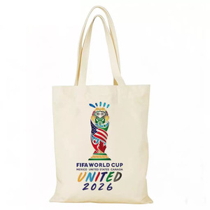 Bolsa de Hombro con Estampado Temático de la Copa Mundial de Fútbol 2026, Bolsa de Compras Reutilizable Aprobada, Bolsa de Lona de Gran Capacidad para Aficionados al Fútbol - Product Image 4