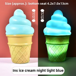 Fait à la main Ins crème colle bricolage 12 ornements de bijoux en plastique petite lampe de table crème glacée veilleuse <span class=keywords><strong>maison</strong></span> bijoux pâte à <span class=keywords><strong>modeler</strong></span> Slime - Product Image 6