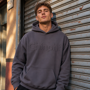 Sudadera con Capucha Extra Grande de Algodón Grueso para Hombre, Diseño Personalizado con Logotipo en Relieve 3D, Corte Holgado - Product Image 1