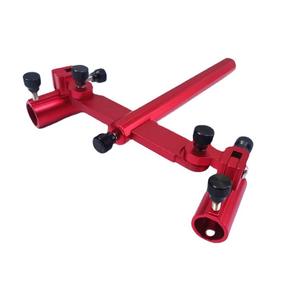 Support de canne à pêche double tourneur en alliage d'aluminium rouge, gris, noir – Base de montage universelle pour cannes à pêche spinning - Product Image 3