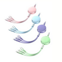 Kabel Pengisian Daya 120W Fast Charging 3-in-1 Tembaga Murni 1m Retractable Type-C 5A - Hadiah Perusahaan Multifungsi untuk Ponsel