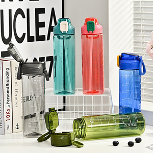 Bouteille d'eau de sport en plastique avec logo personnalisé pratique pour les voyages, la salle de sport et les activités de plein air, cadeau promotionnel, bouteille d'eau - Product Image 1
