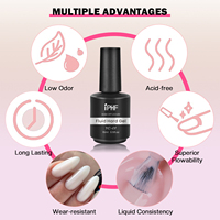 Gel de construction liquide 2-en-1 multifonction pour ongles, base en caoutchouc dur, couleur couvrante