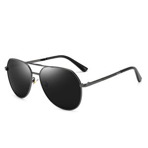 Nouveau Mans lunettes de soleil polarisées métal Double faisceau grenouille miroir Ultra large lentille hommes conduite lunettes de soleil pour les gros - Product Image 2