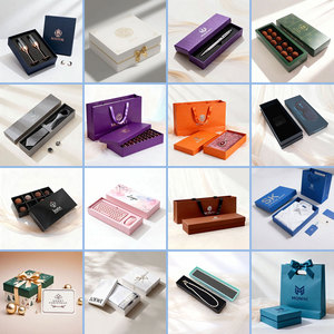 Caja <span class=keywords><strong>de</strong></span> Regalo <span class=keywords><strong>de</strong></span> Chocolate <span class=keywords><strong>de</strong></span> Lujo con Logotipo Personalizado, Caja <span class=keywords><strong>de</strong></span> Cartón Biodegradable para Trufas y Postres, con Tapa y Base, con Separador, para Cumpleaños o San Valentín - Product Image 5