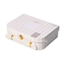 Emballage en carton pour jouets d'enfants en papier recyclable avec logo personnalisé, design personnalisé, boîte de valise faite à la main avec poignée en cuir