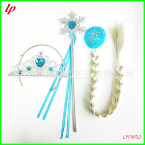 <b>Elsa</b> Princess Snowflake Magic Wand Blue Heart Crystal Stick For Children <b>Costume</b> Party Birthday Accessory - Product Image 2