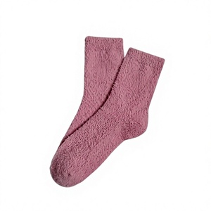 Chaussettes basses décontractées pour femmes en mélange de coton tricoté texturé jacquard à pois rose clair, vente en gros, personnalisables OEM - Product Image 3