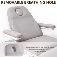Fauteuil d'examen médical électrique 4 moteurs pour spa, podologie, dermatologie, esthétique, soins du visage, lit de beauté pour cils