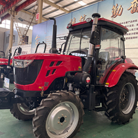 Tractor Agrícola Chino Barato 4x4 de 90 CV con Retroexcavadora y Cargador Frontal, Precio en Ecuador