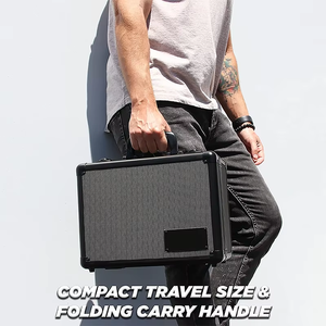 Estuche de herramientas de transporte de aluminio negro plateado impermeable Estuche de almacenamiento de herramientas portátil con maleta de aluminio de espuma Soporte de personalización - Product Image 6