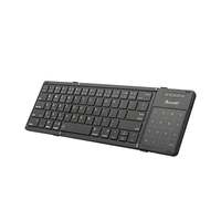 Clavier optique sans fil pliable 2,4 G BT double mode triple voie avec pavé tactile, interface USB Plug & Play pour PC - Nouveau clavier laser