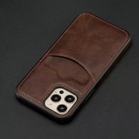 Casing dompet ponsel kulit Vintage, pelindung Anti Maling Slot kartu bisnis untuk iphone 17 Pro Max 16 15 14