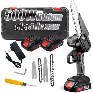 <span class=keywords><strong>Mini</strong></span> tronçonneuse <span class=keywords><strong>sans</strong></span> <span class=keywords><strong>fil</strong></span> de 4 pouces, tronçonneuse électrique portable 18V, sécateur à chaîne pour arbres de cour - Product Image 1