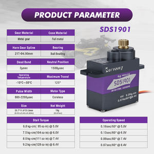 Ml 90S Mini Servomotor 9kgf. Cm 0.06S/60 8.4V Coreless Metaal Hoge Koppel Micro Rc <span class=keywords><strong>Servo</strong></span> 'S Hoge Precisie Rc Vliegtuigonderdelen - Product Image 4