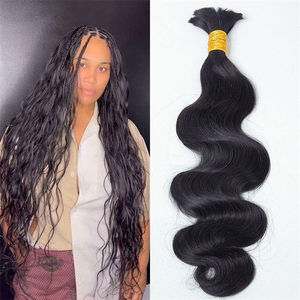 Extensiones de cabello humano a granel para trenzar cabello trenzado sin trama para trenzas bohemias 100 cabello humano virgen sin procesar sin trama - Product Image 2