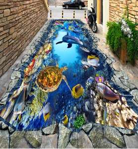 Autocollant de sol 3D en époxy à motif d'<span class=keywords><strong>aquarium</strong></span>, autocollant de sol 3D magique de grande taille - Product Image 3