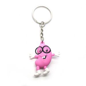 PVC <b>Key</b> <b>Chain</b> Customized Manufacturer Wholesale Cheap Custom 2D 3D Silicon Rubber Soft Wall Street Keychain - Product Image 2