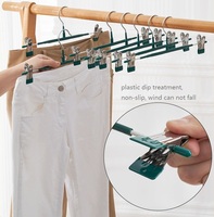 Cintre en métal style nordique antidérapant pour pantalons et vêtements, avec revêtement PVC et 2 pinces