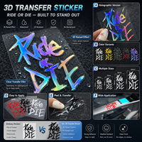 Autocollant de transfert 3D personnalisé, vinyle imperméable, résistant aux UV, sans fond, étiquette logo en relief pour vélos, casques, bouteilles, équipements