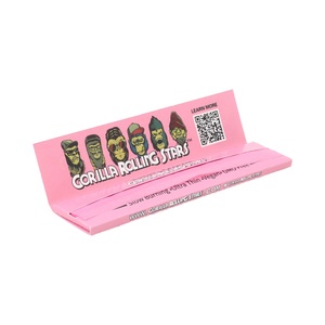 Gorilla Official New Design 110mm Natural Pink Wood Pulp Kingsize <b>Rolling</b> Paper Smoking Accessories - Product Image 1