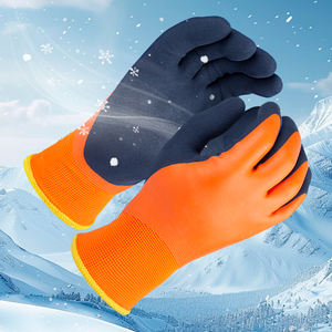 Guantes de invierno de doble revestimiento de látex completo directo de fábrica, guantes de protección contra el frío con forro térmico, impermeables para trabajo al aire libre - Product Image 6