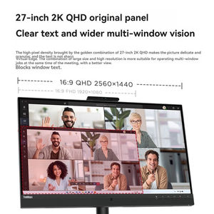 Écran de vidéoconférence <span class=keywords><strong>Lenovo</strong></span>/ThinkVision <span class=keywords><strong>27</strong></span> <span class=keywords><strong>pouces</strong></span> 2K ultra-clair, moniteur respectueux des yeux, T27hv-30, moniteur de bureau - Product Image 5