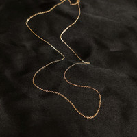 Cadena de Oro Sólido de 18K y 14K, Eslabones de Cable, Oro Amarillo, Rosa y Blanco, Joyería para Mujer