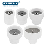 Buse en céramique blanche TEMWELL résistante aux hautes températures pour soudage TIG, personnalisable OEM, compatible avec les séries WP9, 17, 18, 20, 25, 26, Argon